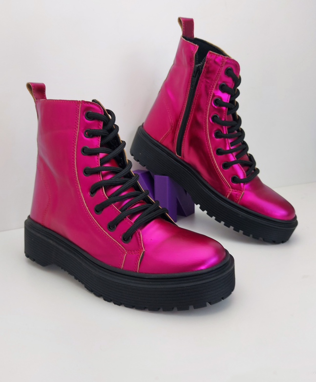 Coturno Metalizado Rosa