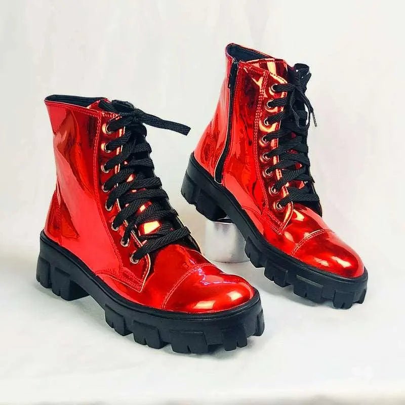 Coturno metalizado hot sale