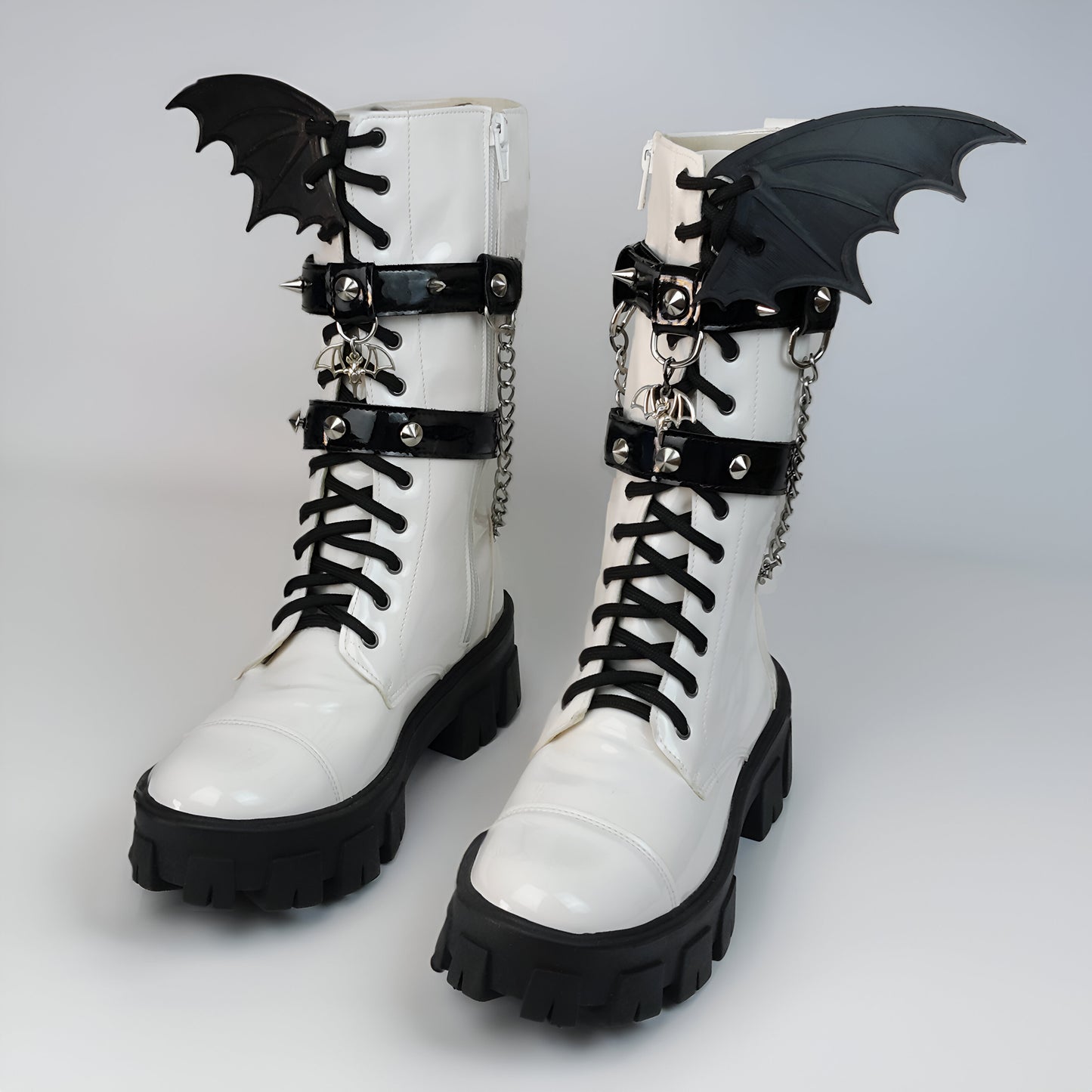 | LIMITED EDITION | Vampire Knight - Coturno Cano Alto Branco