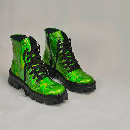 Coturno Verde Holográfico - Monster