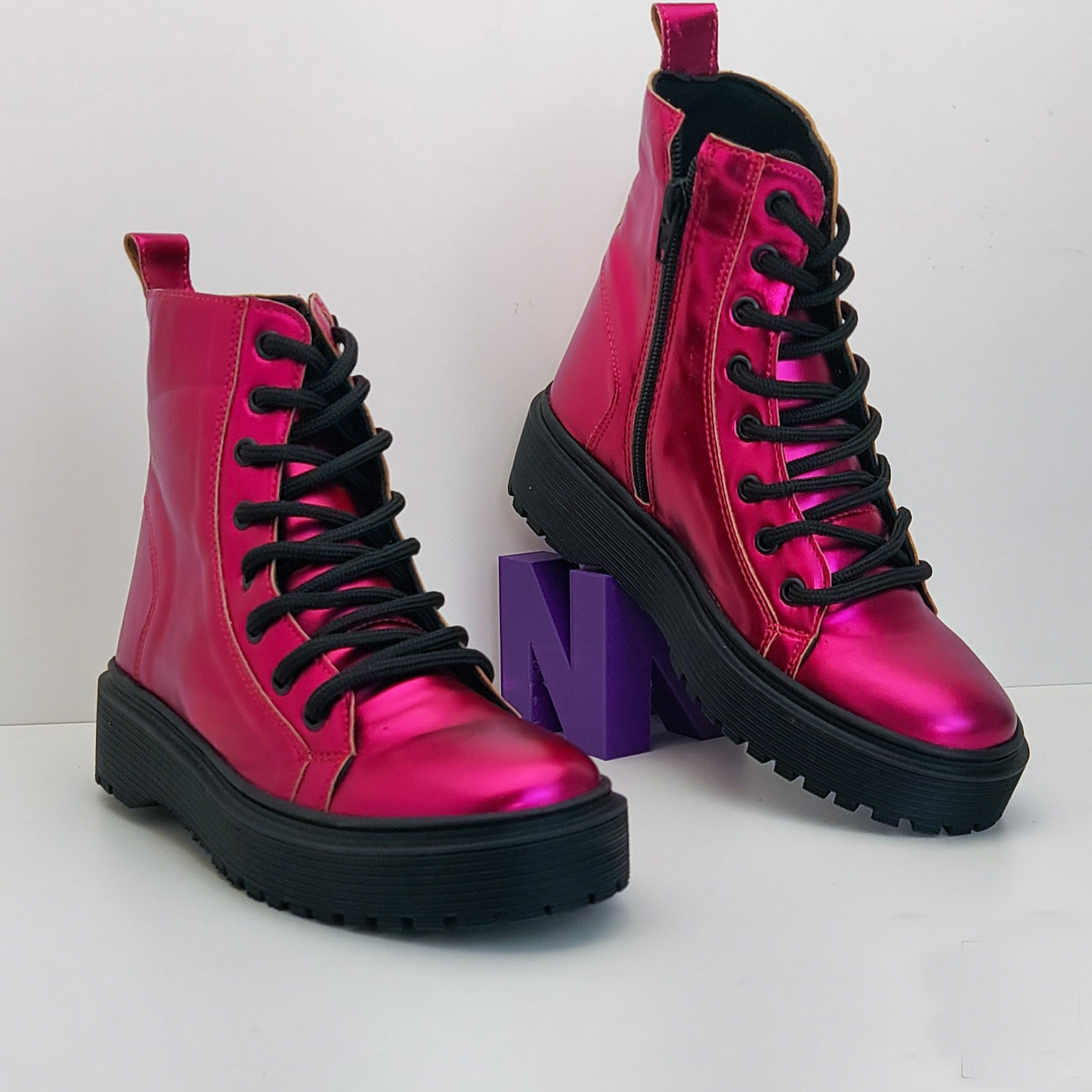 Coturno Metalizado Rosa