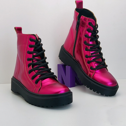 Coturno Metalizado Rosa