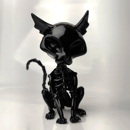 Escultura Decorativa - Skeleton Cat Santacrow