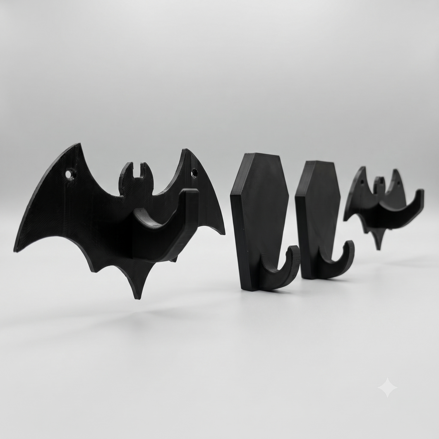 Suporte Gótico Decorativo de Morcego + Caixão | Gothic Home Decor