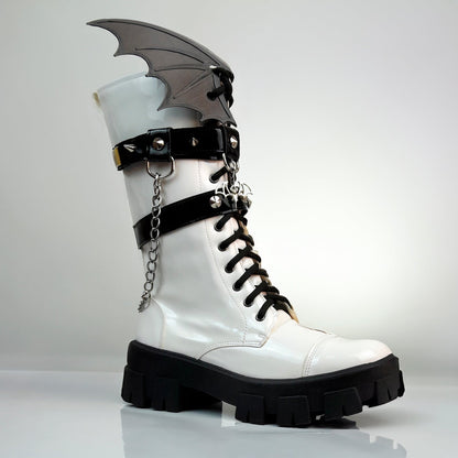 | LIMITED EDITION |  Vampire Knight - Coturno Cano Alto Branco